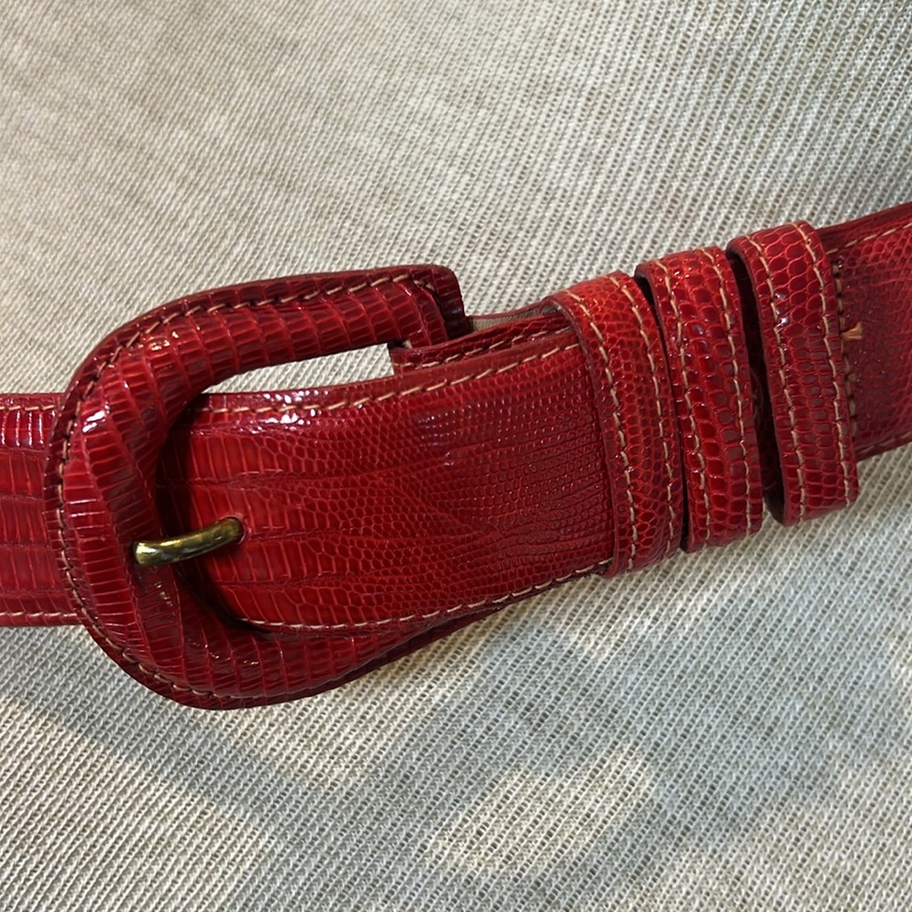 Neiman Marcus Genuine Lizard Belt - Picture 2 of 3